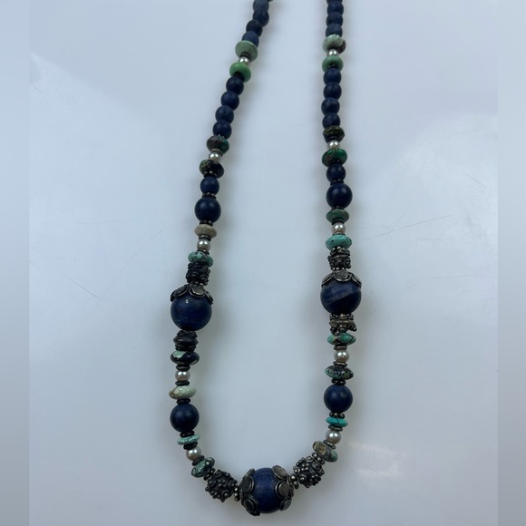 Beaded Gorgeous Statement Necklace HR12-11 - Picture 2 of 4